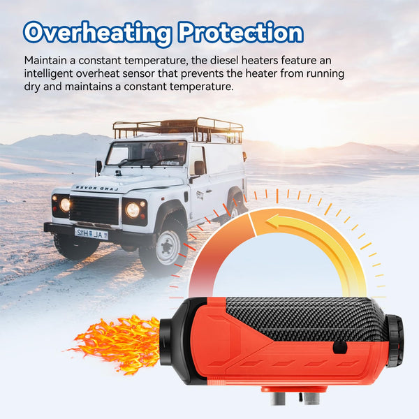 Redriver 8KW Diesel Heater 12V/24V Parking Fuel Heater, Night Air Heater with Premium Silencer, Upgrade Smart Remote Control For Truck, Boat, Car Trailer, Motorhomes, Campervans, Caravans