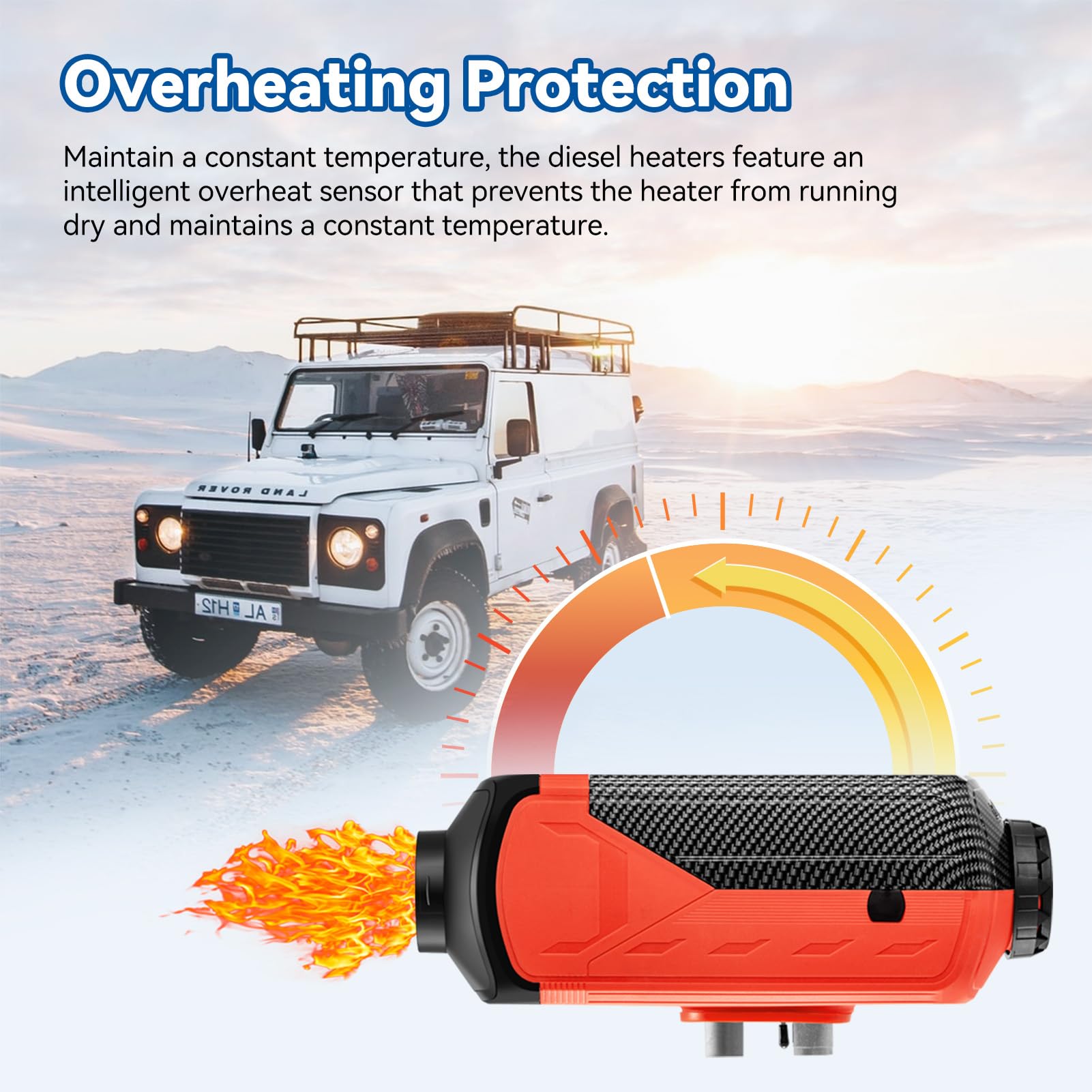 Redriver 8KW Diesel Heater 12V/24V Parking Fuel Heater, Night Air Heater with Premium Silencer, Upgrade Smart Remote Control For Truck, Boat, Car Trailer, Motorhomes, Campervans, Caravans