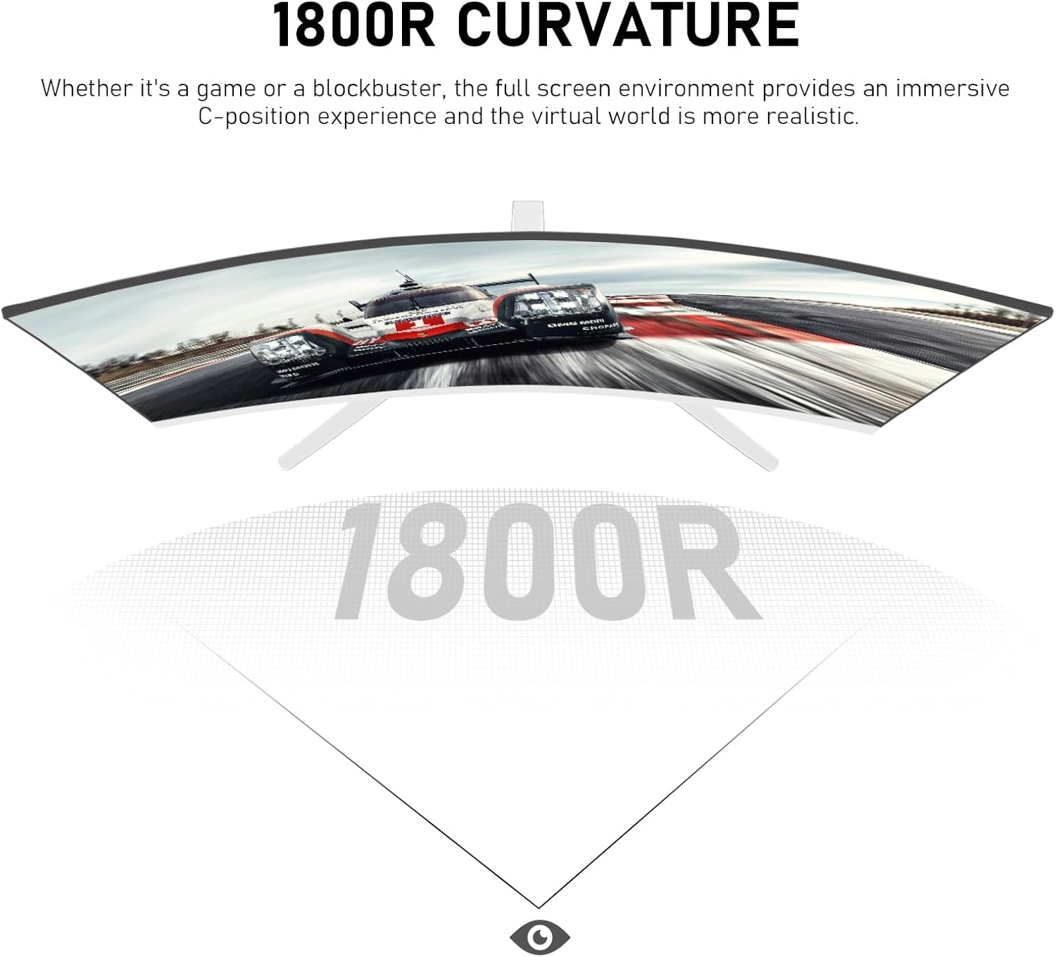 Gawfolk 34 Inch Ultrawide Curved 144Hz Gaming Computer Monitor 1500R PC Screen 21:9 UWQHD (3440x1440),Adaptive Sync,178° Viewing Angle,Display Port、HDMI 2.0, VESA75x75MM-Black