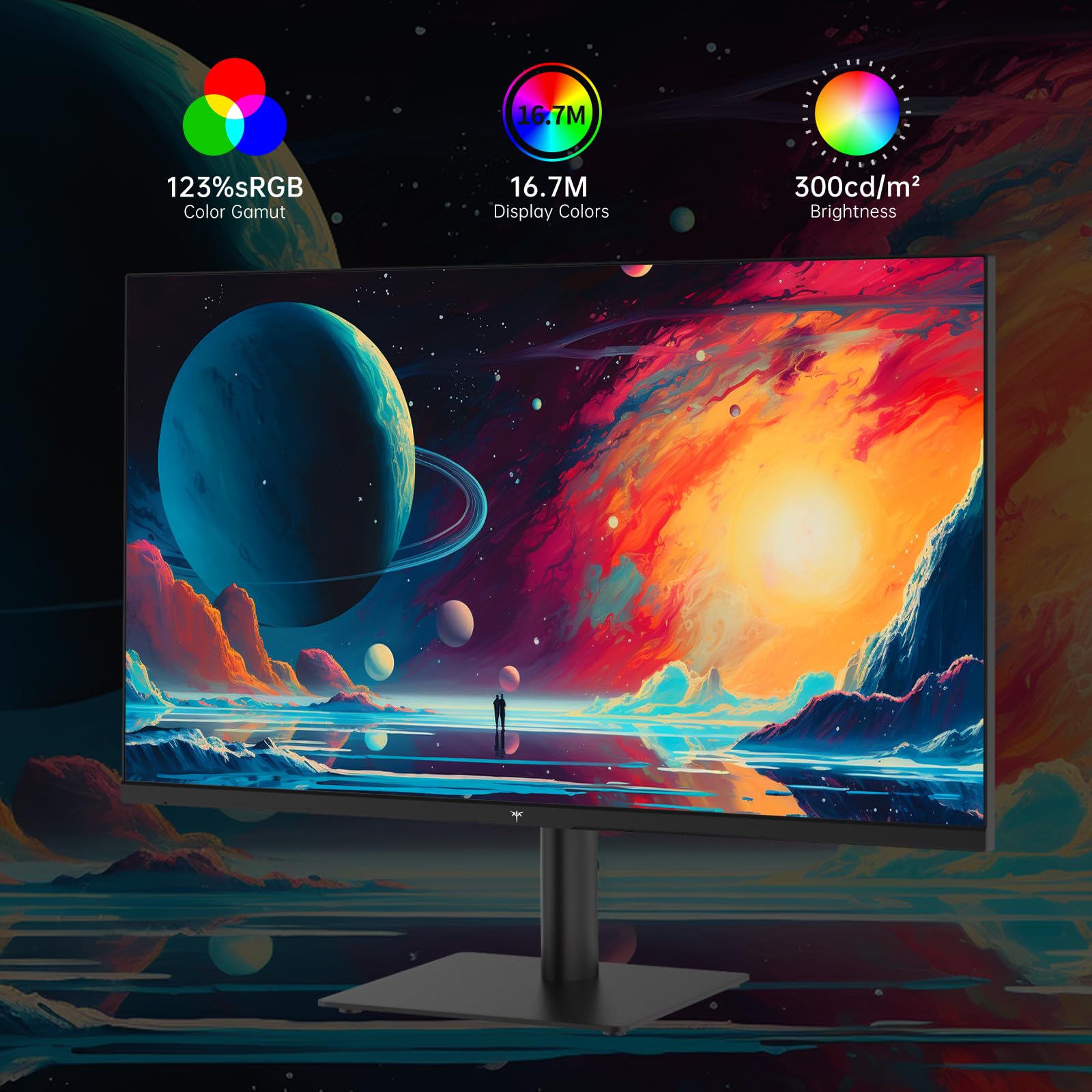 KTC Flat 32 Inch Monitor, QHD 1440P 2K@100Hz IPS Large Computer Monitor, Ultra Thin Bezels, Anti-Blue Light, HDR10, 103% sRGB, 86% DCI-P3, 350 Nits, 3ms MPRT, Adaptive Sync for Working and Gaming