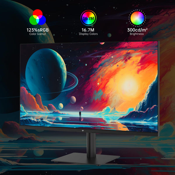KTC Flat 32 Inch Monitor, QHD 1440P 2K@100Hz IPS Large Computer Monitor, Ultra Thin Bezels, Anti-Blue Light, HDR10, 103% sRGB, 86% DCI-P3, 350 Nits, 3ms MPRT, Adaptive Sync for Working and Gaming