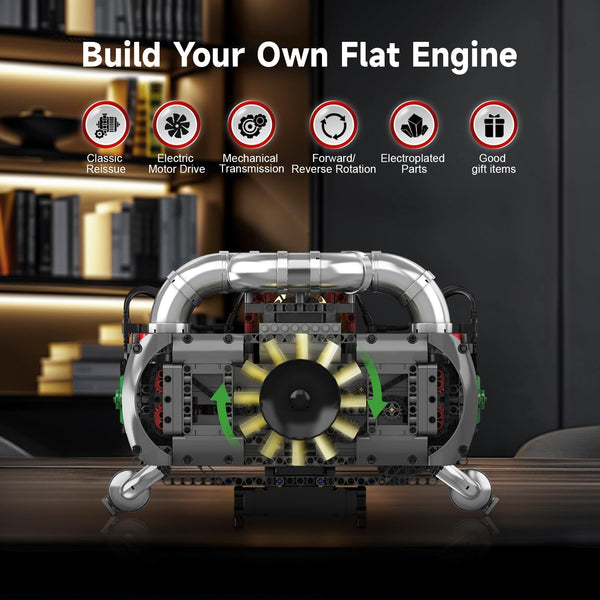 Mould King V12 Engine Building Block Sets, V12 Engine Model Kit That Runs, MOC Engineering Model Building Kit with Battery and Motor, Engineering Building Blocks for Adults (3472 PCS)