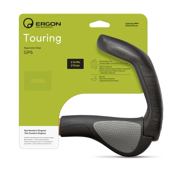 ERGON Unisex's GP5 Grips, Black, Large