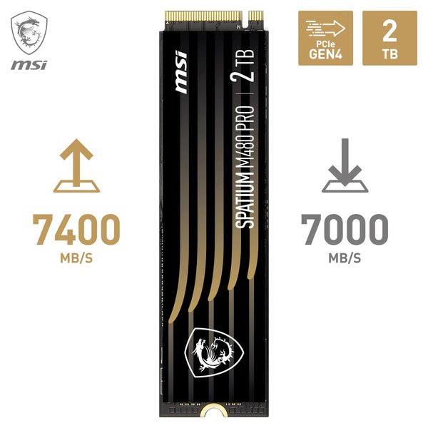 MSI SPATIUM S270 SSD 480GB - SATA 3 2.5" Solid State Drive, 500MB/s Read & 450MB/s Write, 3D NAND, Built-In Data Security, MSI Center - 5 Year Warranty (250 TBW)