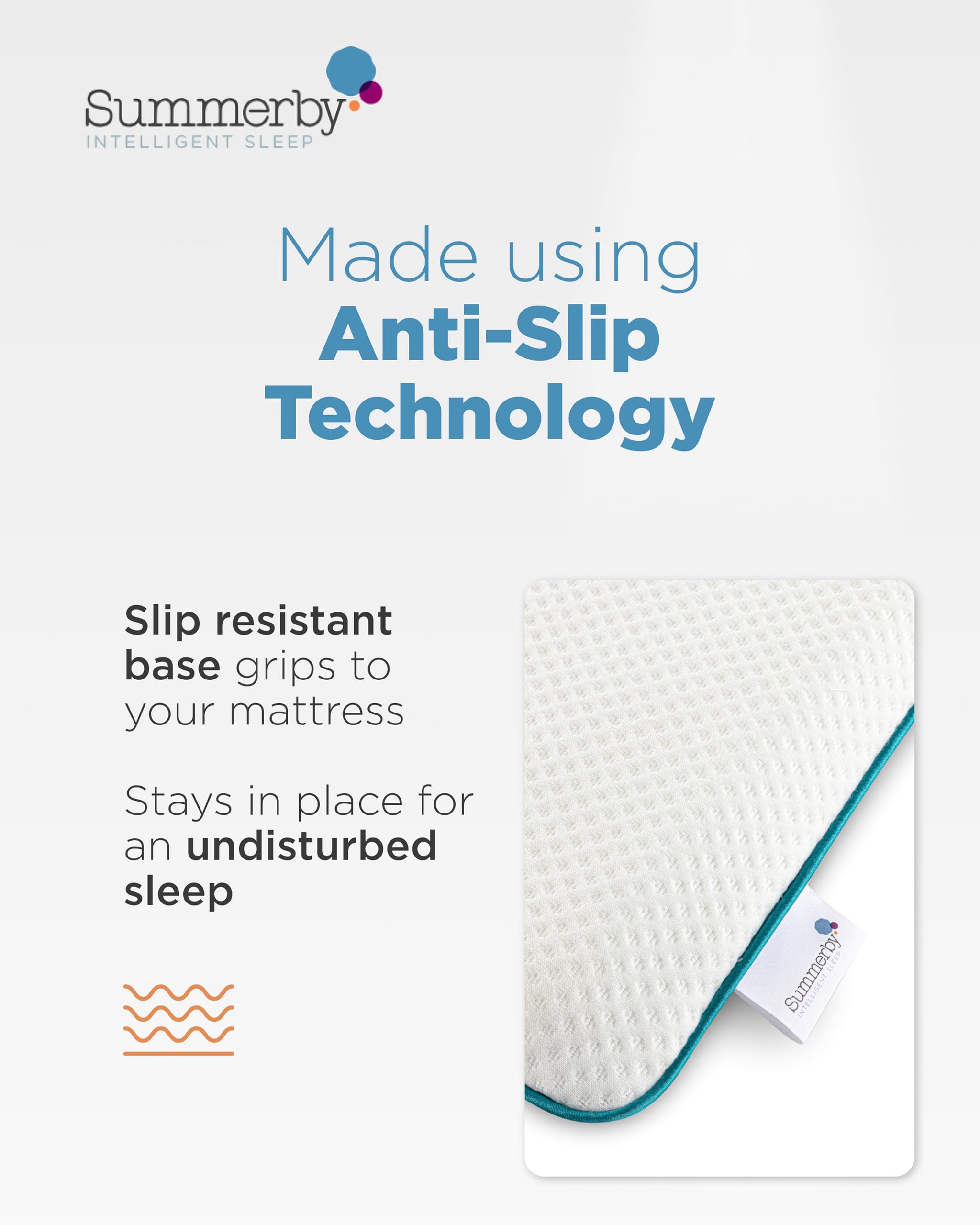 Summerby Sleep Double Memory Foam Mattress Topper (135 x 190cm), Double Mattress Topper With Anti-Slip Base, Comfy & Affordable Memory Foam Topper