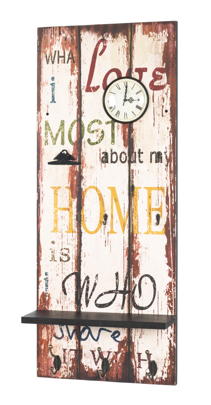 HAKU Mobel Memoboard Motif, Vintage, Mdf, Metal - Size: W 40 cm X H 100 cm X D 14 cm, Style: Industrial