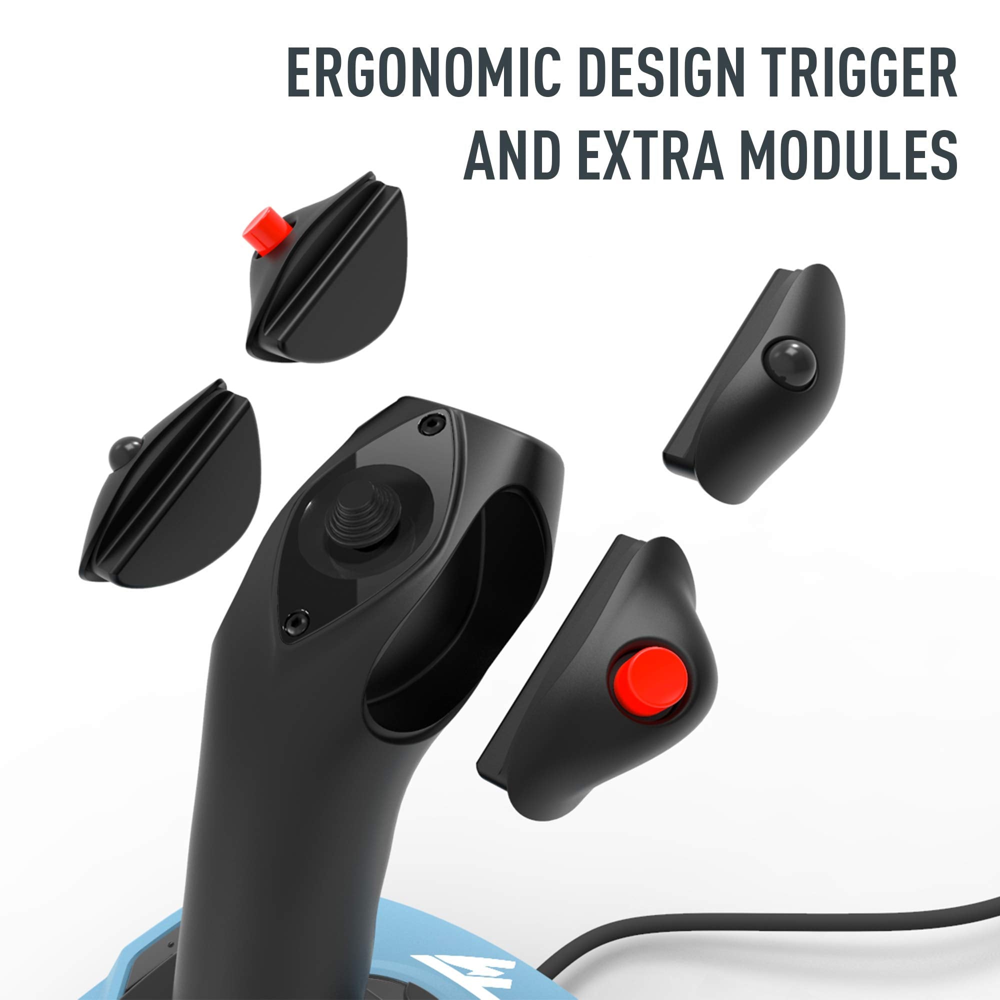 Thrustmaster TCA Sidestick Airbus Edition - Ergonomic Flight Stick with 12 Remappable Buttons and Thrust Reverser for PC