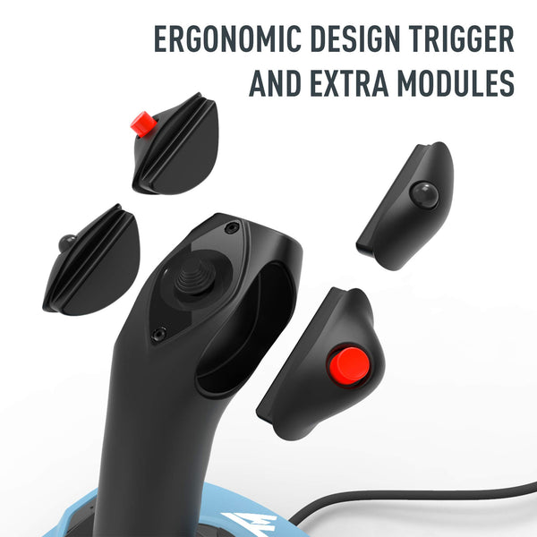 Thrustmaster TCA Sidestick Airbus Edition - Ergonomic Flight Stick with 12 Remappable Buttons and Thrust Reverser for PC