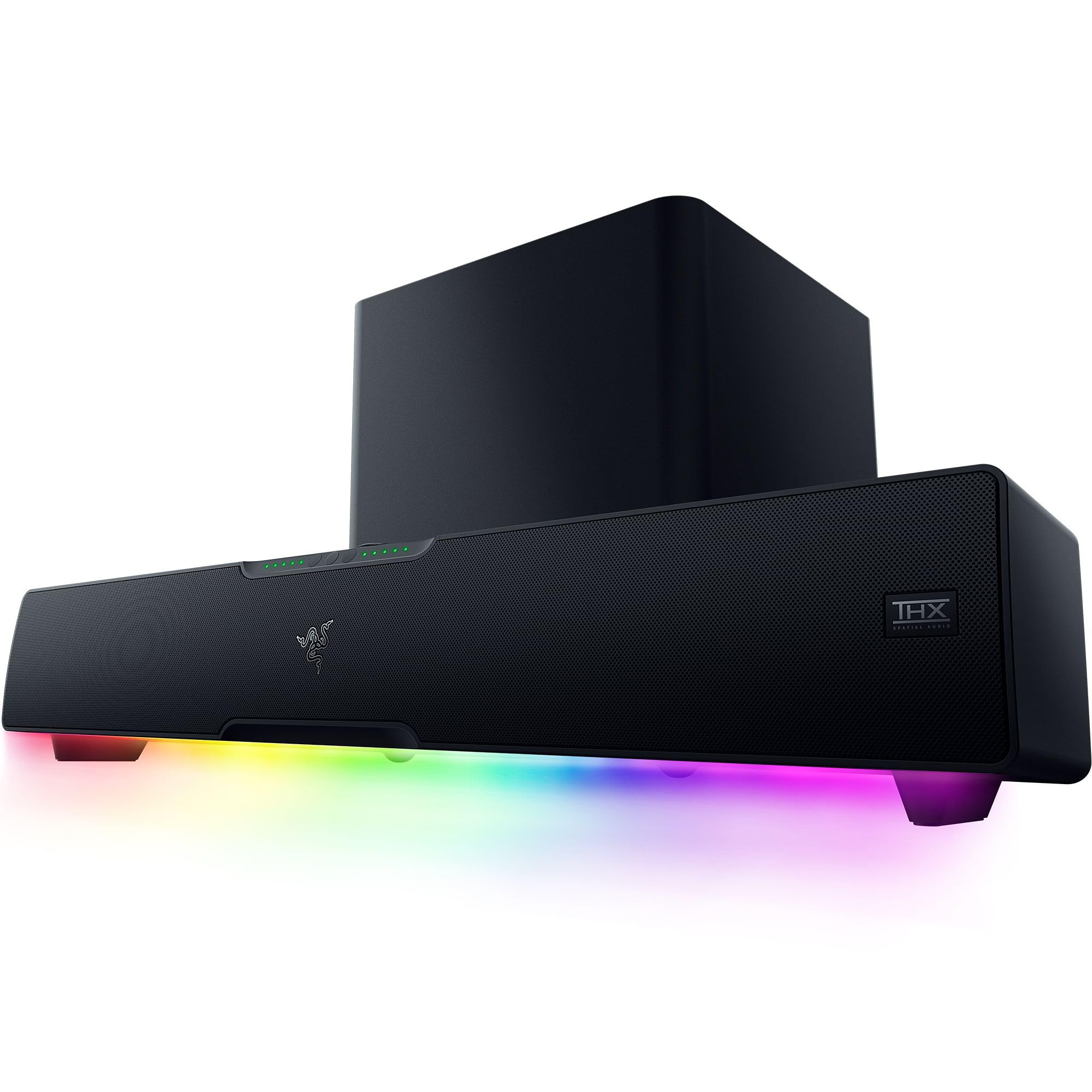 Razer Leviathan V2 X - PC Gaming Soundbar (Full-Range Drivers, Compact Desktop Form Factor, USB Type C Power and Audio Delivery, Bluetooth 5.0) Black