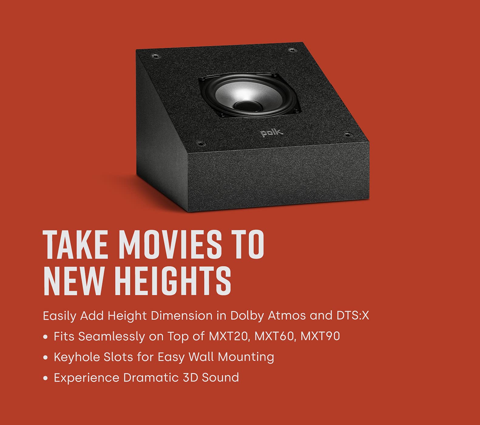 Polk Audio Polk Monitor MXT60 Compact Tower Speaker, HiFi and Home Cinema Speaker, Hi-Res Certified, Dolby Atmos and DTS:X Compatible (1 piece)