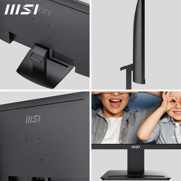 MSI PRO MP251 24.5 Inch Full HD Office Monitor - 1920 x 1080 IPS Panel, 100 Hz, Eye-Friendly Screen, Built-in Speakers, Tilt-Adjustable - HDMI 1.4b, D-Sub (VGA)