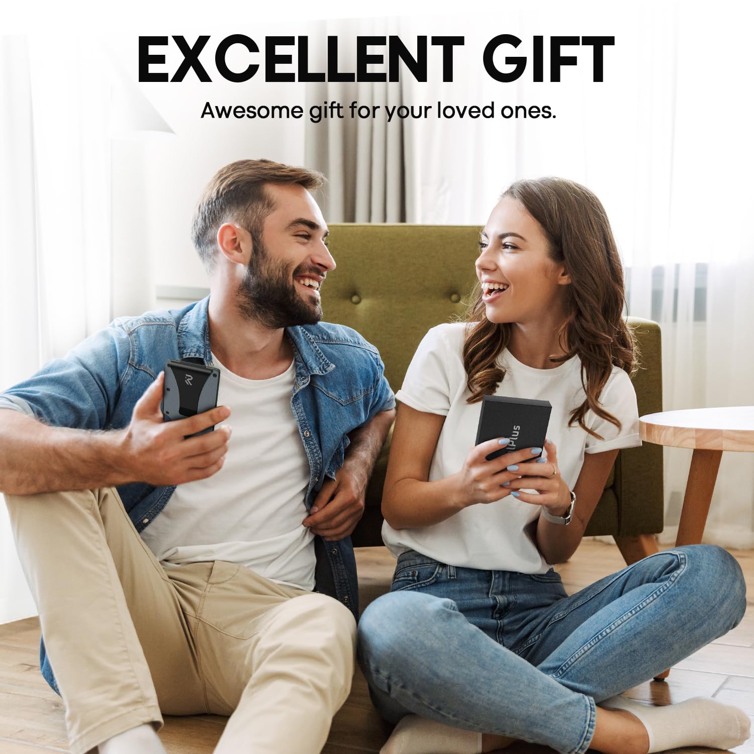 RealPlus Carbon Fiber Wallet, RFID Blocking Card Holder for Men, Minimalist Money Clip-Gifts for Men, Fathers, Boyfriends Birthday