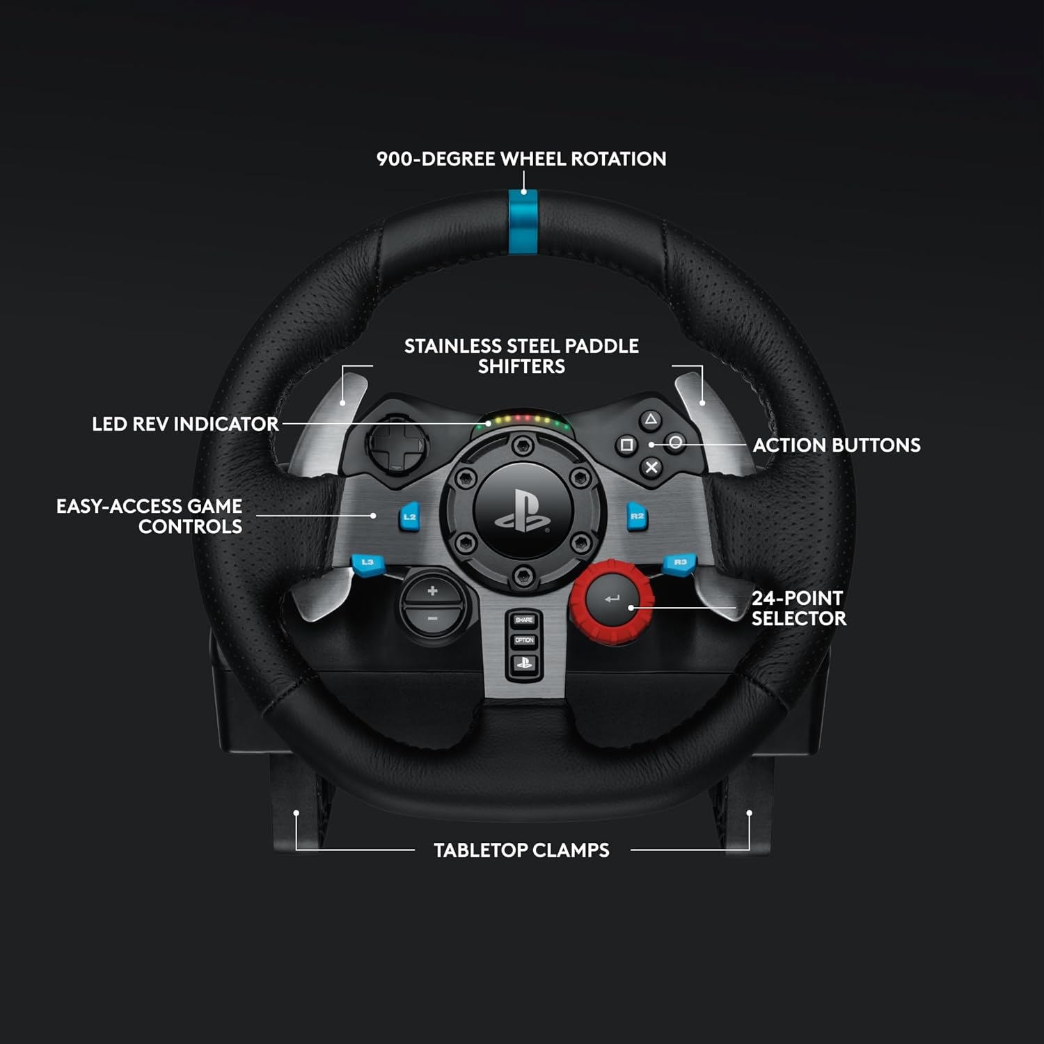 Logitech G29 Driving Force Racing Wheel and Pedals, Force Feedback, Real Leather + ASTRO A10 Gen 2 Wired Headset, Sim Steering Wheel, Pedals and Gaming Headset - For PS5, PS4, PC, Mac - Black