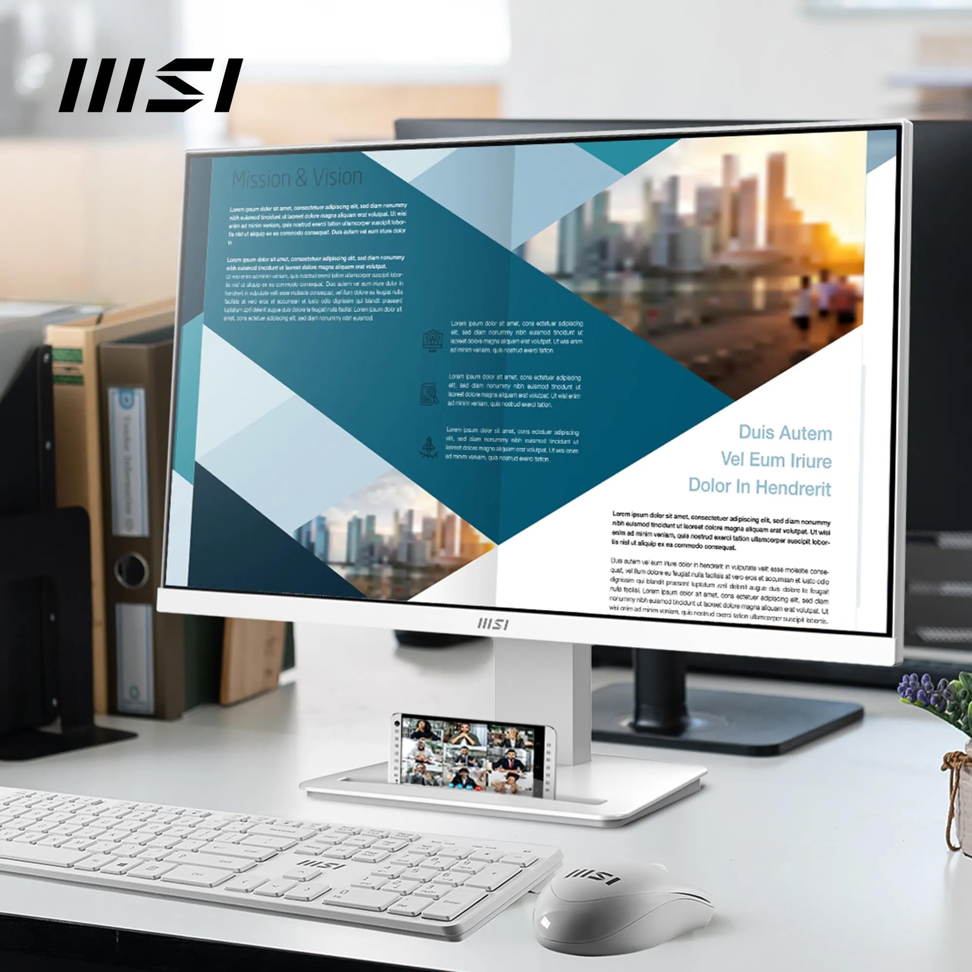 MSI PRO MP273QW E2 27 Inch WQHD Office Monitor - 2560 x 1440 IPS Panel, 100 Hz, Eye-Friendly Screen, Built-in Speakers, Tilt-Adjustable - HDMI 2.0b, DP (1.2a)