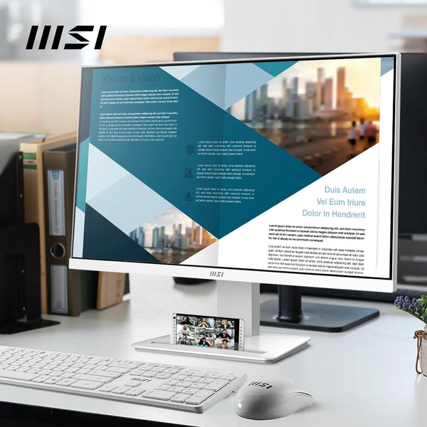 MSI PRO MP273QW E2 27 Inch WQHD Office Monitor - 2560 x 1440 IPS Panel, 100 Hz, Eye-Friendly Screen, Built-in Speakers, Tilt-Adjustable - HDMI 2.0b, DP (1.2a)