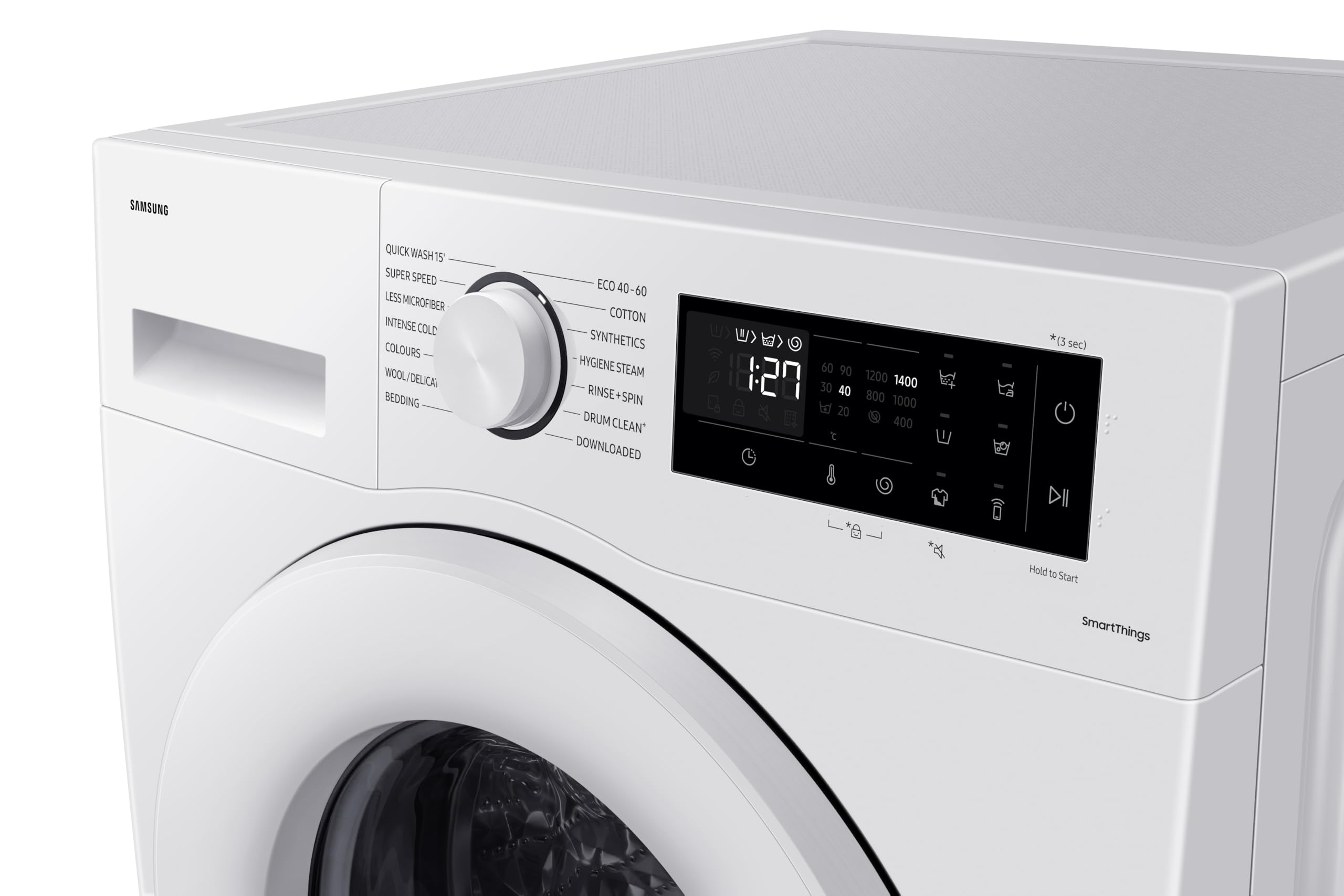 Samsung Series 6 AI Energy Washing Machine, 9kg, 1400rpm, White, WW90DG6U25LEU1