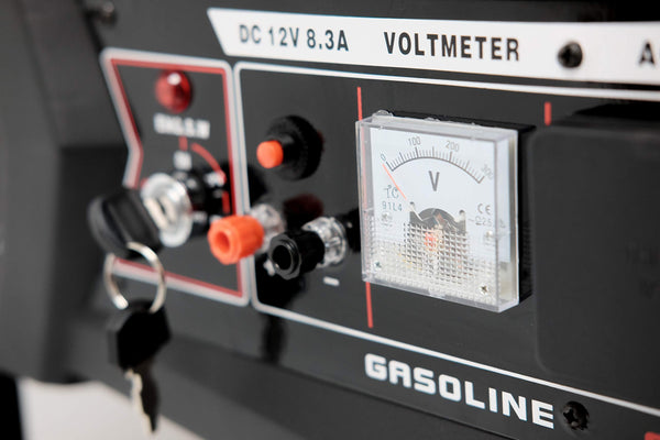 T-MAX Portable Petrol Generator 6000-WE ~ 3.0 KVA 8HP ~ Quiet Power Electric Key Start (Electric Key Start/Recoil Start)