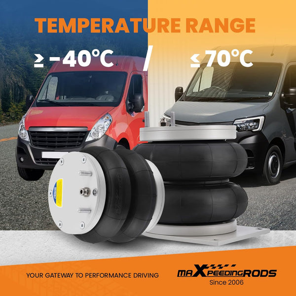 maXpeedingrods Air Suspension Bag Kit + Compressor for Vauxhall Movano, for Renault Master 2010-2024 4000kg