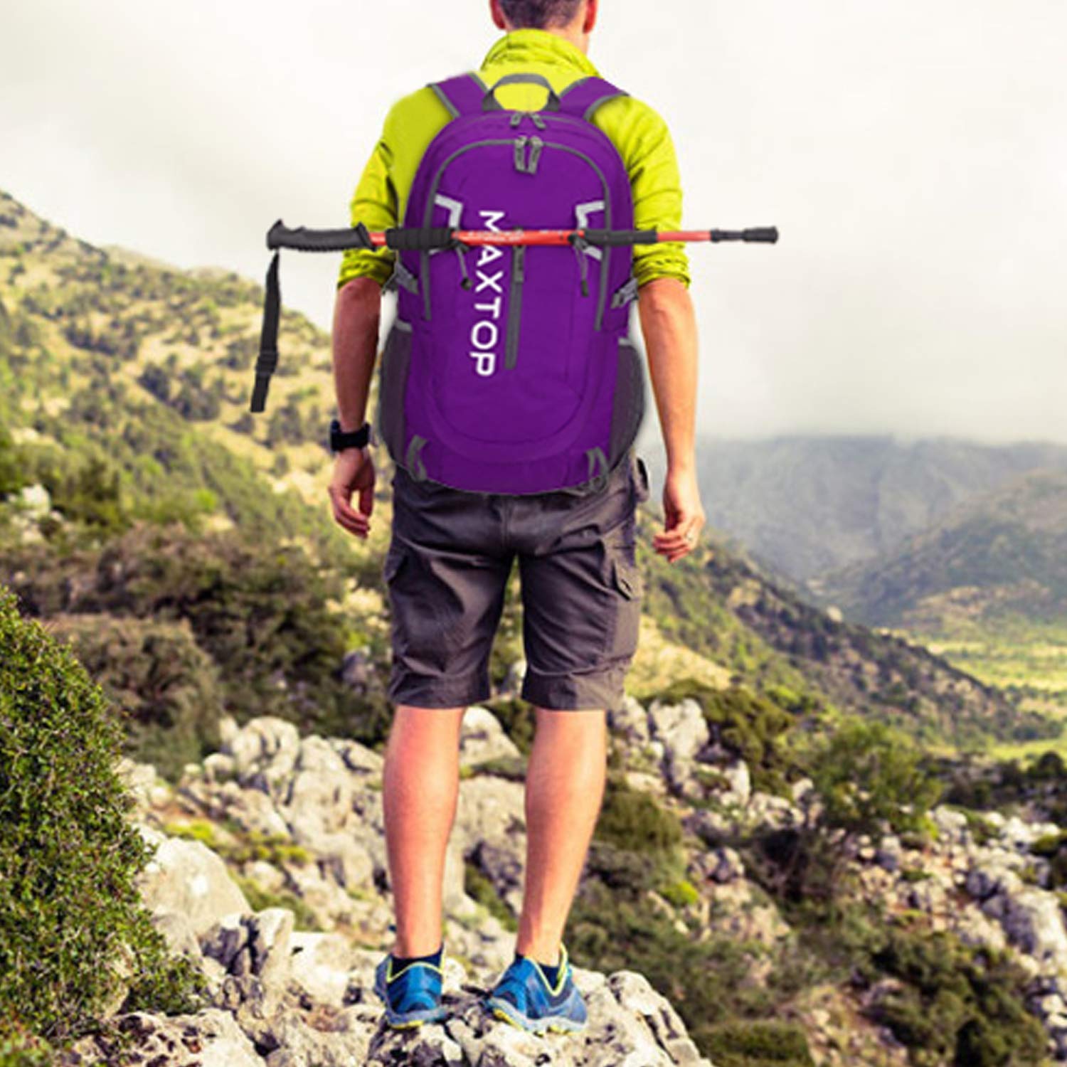 MAXTOP 40L Ultra Lightweight Packable Backpack Foldable Rucksack Water Resistent For Men Women Kids Outdoor Camping Hiking Travel Daypack Handy Durable