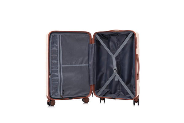 ATX Luggage Suitcase Large on 4 Dual Spinner Wheels Super Lightweight ABS Hard Shell Hold Check in with Built-in TSA Lock (Orange, 110 Liter)