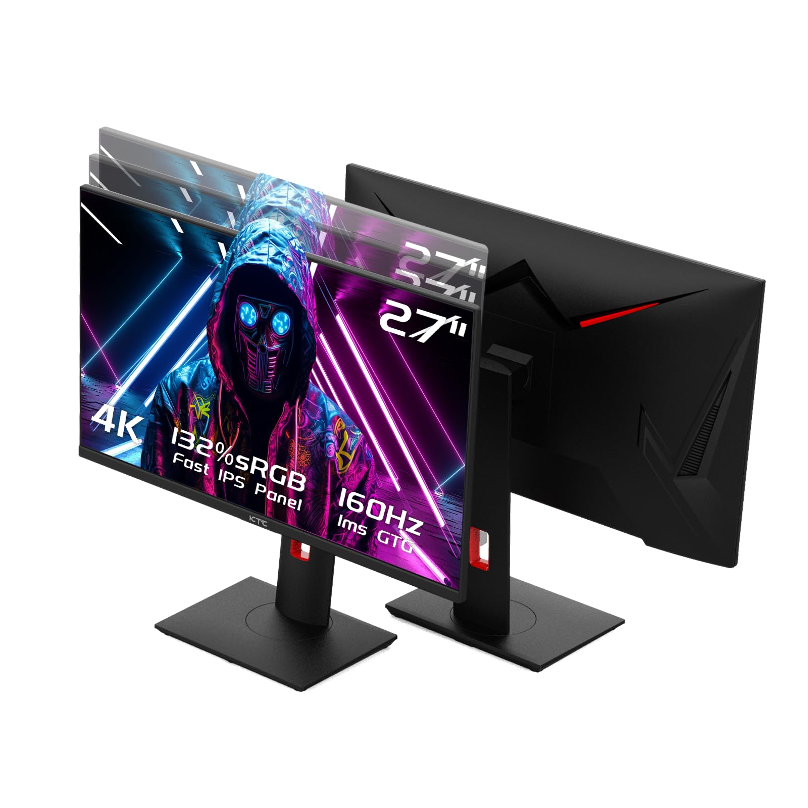 KTC Flat 32 Inch Monitor, QHD 1440P 2K@100Hz IPS Large Computer Monitor, Ultra Thin Bezels, Anti-Blue Light, HDR10, 103% sRGB, 86% DCI-P3, 350 Nits, 3ms MPRT, Adaptive Sync for Working and Gaming