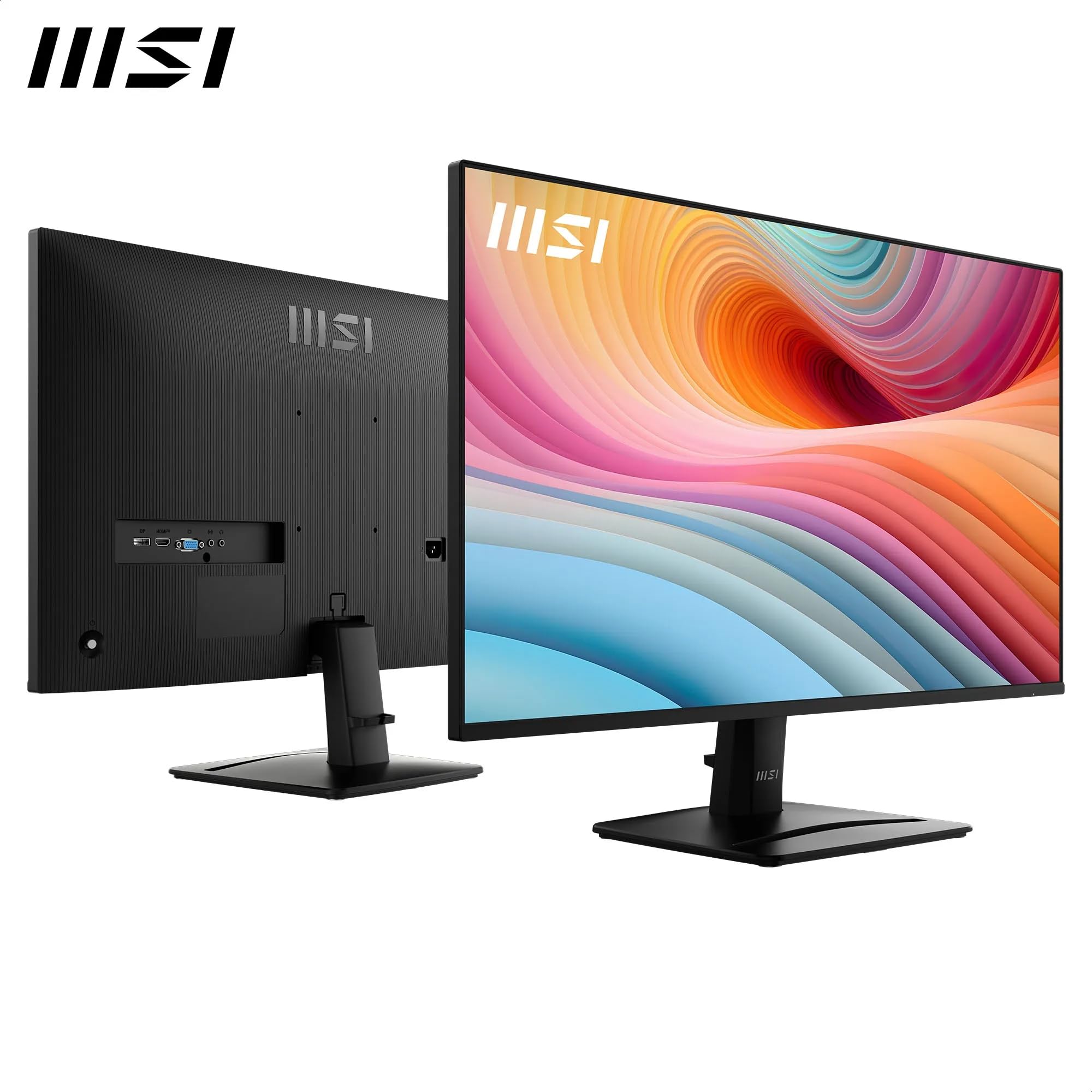MSI PRO MP251 24.5 Inch Full HD Office Monitor - 1920 x 1080 IPS Panel, 100 Hz, Eye-Friendly Screen, Built-in Speakers, Tilt-Adjustable - HDMI 1.4b, D-Sub (VGA)