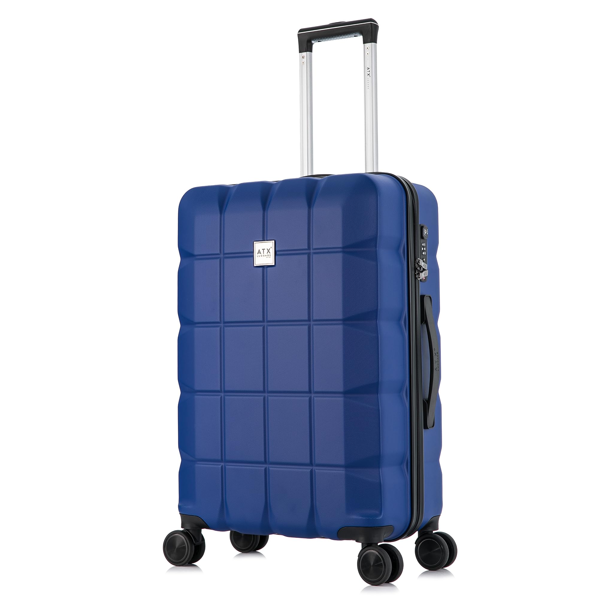 ATX Luggage Suitcase Large on 4 Dual Spinner Wheels Super Lightweight ABS Hard Shell Hold Check in with Built-in TSA Lock (Orange, 110 Liter)