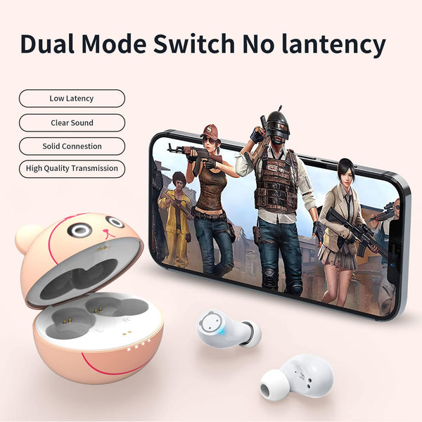 Earbuds for Kids Cute Design in-Ear Wireless Earphones for Kids Boys Adult Bluetooth 5.3 Waterproof Sport Stereo Headphones with Mic for Phone