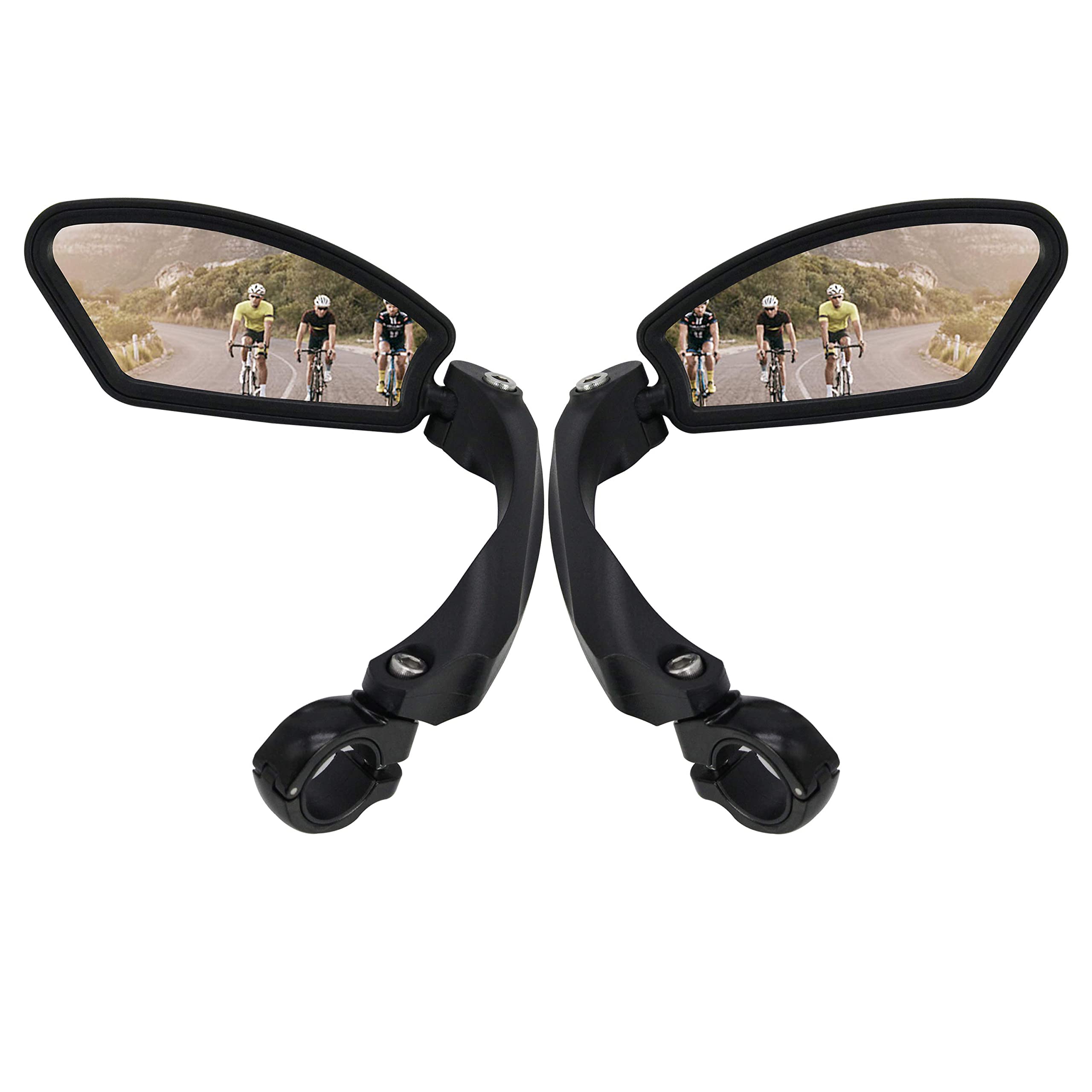 Arkham Bicycle Rearview Mirror, HD Stainless Steel Mirror Generation 2.0, Bicycle Mirror for Handlebar 21-26 mm, Rear View Mirror Bicycle Mirror for