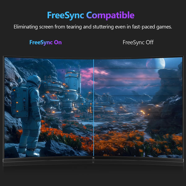 Z-Edge 24 Inch Curved Gaming Monitor 180Hz 1ms MPRT, 16:9 Full HD 1080P LED Monitor, VA Panel, 300cd/m² Brightness, FreeSync, HDMI & DisplayPort - Black