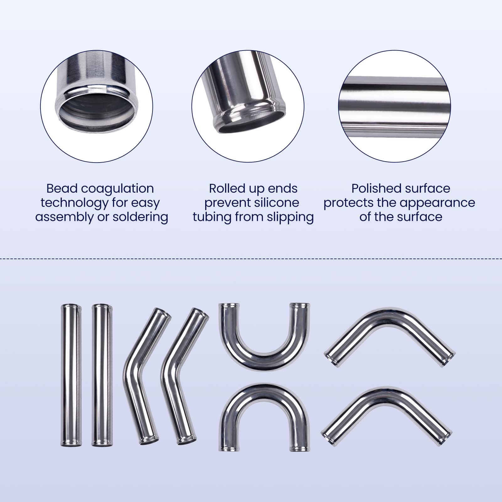 maXpeedingrods 2.5" Turbo Intercooler Pipe Piping Diy Kit 63.5mm Silicone Universal 2.5 inch for All Turbo DIY Project