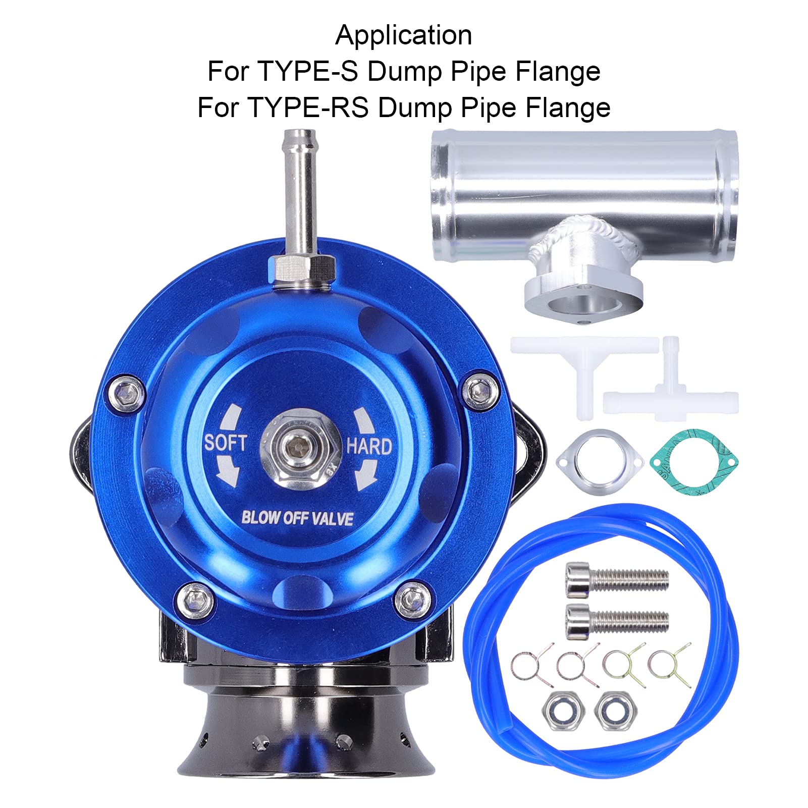 Turbo Blow Off Valve kit, Akozon Universal SDD‑BOVGRSBL FPG250 Aluminium Billet Turbo Blow Off Valve with 2.5in Flange Pipe Type‑RS(Purple)