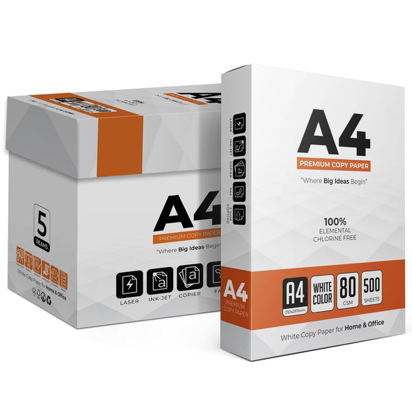 Multi-Purpose A4 Printer Paper, White, 80gsm, 500 Sheets – Compatible A4 Paper with Inkjet, Laser Printers & Copiers, Perfect for Home & Office Use (500 Sheets)