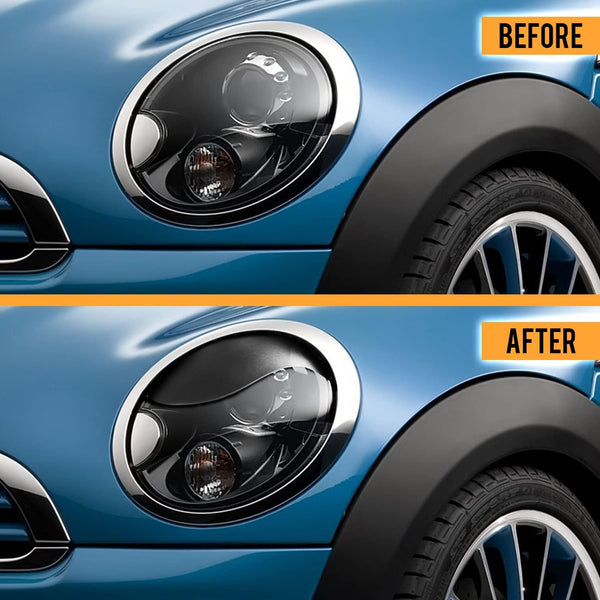 Gazoz Performance Aggressive Headlights Eyebrows Eyelids Cover - Headlamp Eyebrow Eyelid Decoration - Gloss Black ABS Headlight Cover for 14-21 F55 F56 F57