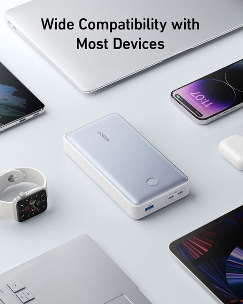 Anker Power Bank, 24,000mAh 65W Portable Charger, 537 Power Bank (PowerCore 24K for Laptop), for Dell XPS, Microsoft Surface, iPad Pro, iPhone 16/16 Plus/16 Pro/16 Pro Max/15/14/13 Series, and More