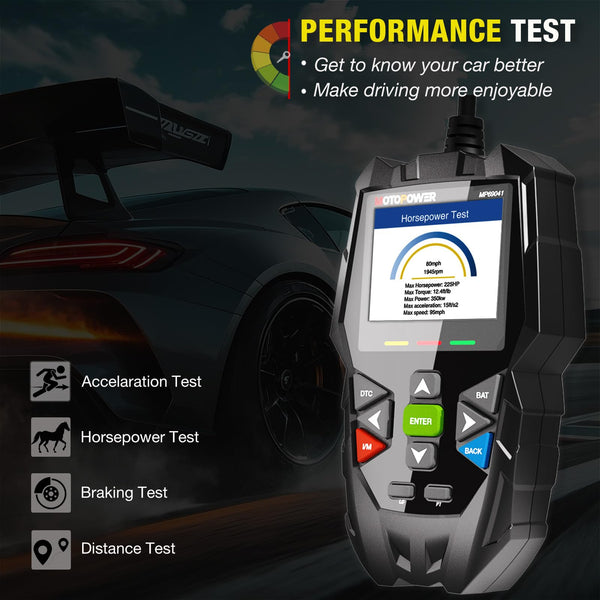 MOTOPOWER MP69041 5 in 1 Car OBD2 Scanner Check Engine Fault Code Reader Diagnostic Scan Tool, Oil Maintenance Reset, EPB Reset, Battery Test, Performance Test