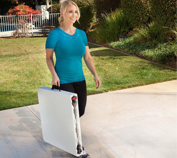 LIFETIME Height Adjustable Craft Camping and Utility Folding Table