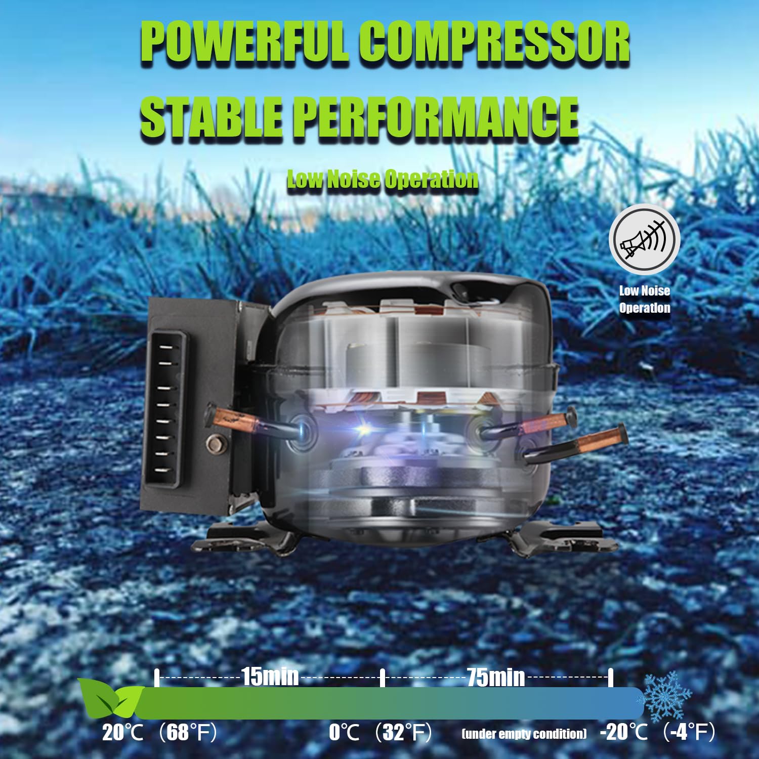 Alpicool C9PT 9L Compressor Car Fridge Freezer, DC 12v Camping Refrigerator, Portable Mini Cool Box for TruckCampervanRVBoat, -20℃ to 20℃