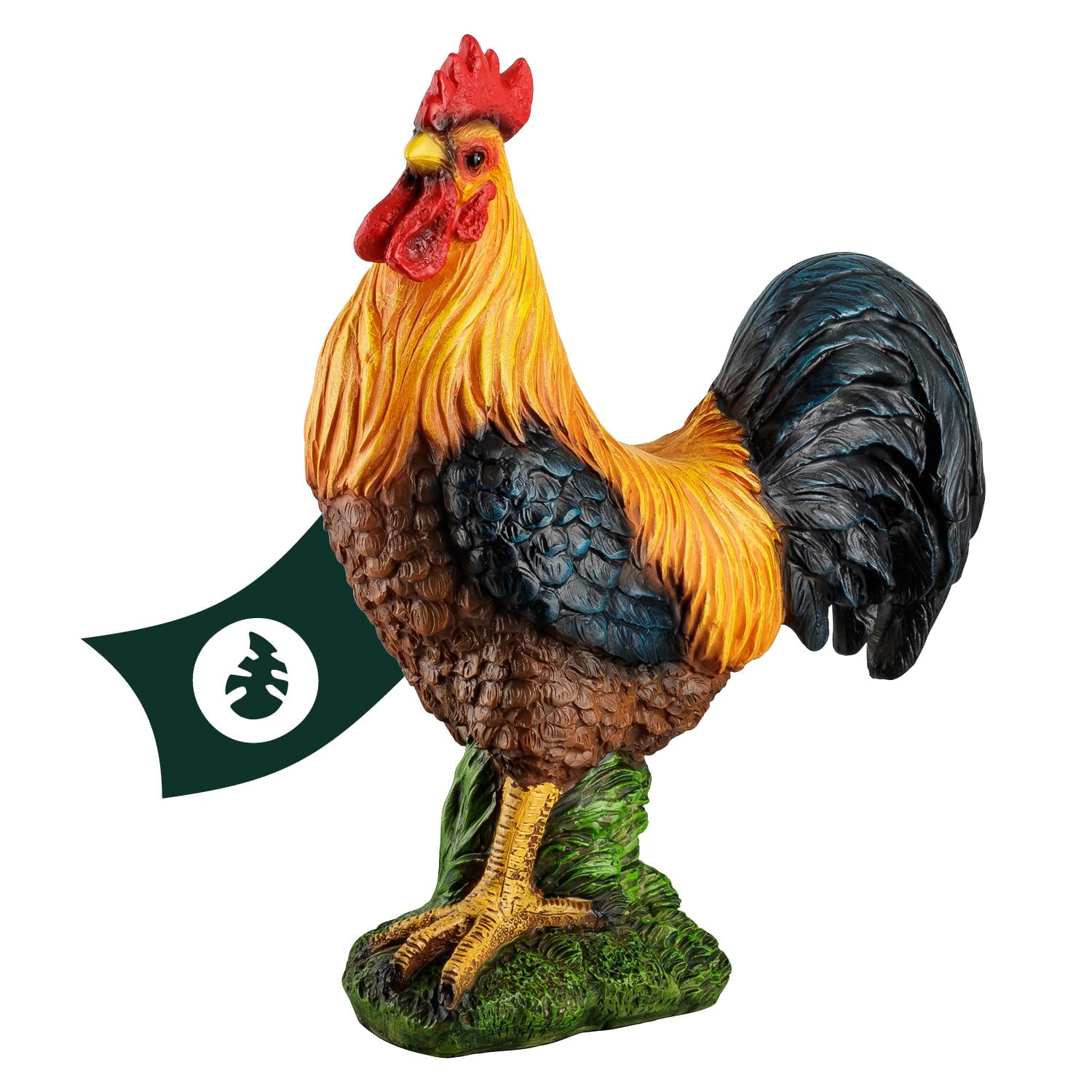 1PLUS Polyresin Cockerel Garden Figurine Garden Decoration Resin Decorative Cockerel