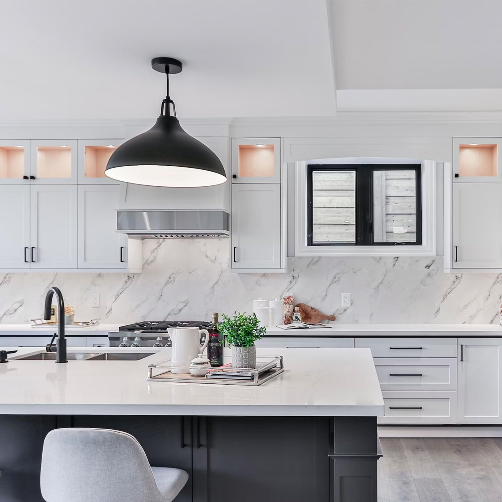 Fantasnight Marble Stick on Tiles 30 x 30cm 50Pcs White Tile Stickers Self Adhesive Wall Tiles PET Peel and Stick Wall Glossy Stickers for Kitchen