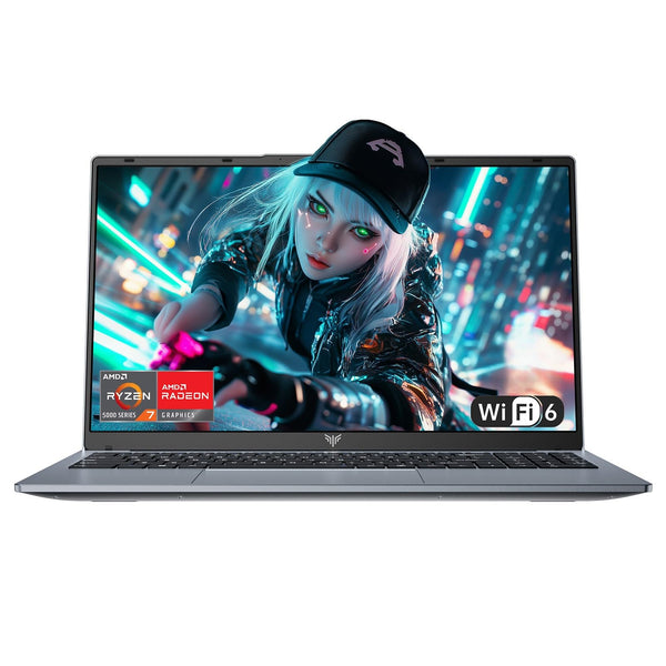 ACEMAGIC 15.6" FHD Laptop with AMD Ryzen 7 5700U (Processor up to 4.3GHz) 8 Core - 16GB RAM DDR4 512GB SSD Windows Laptops, HD Display, HDMI, BT5.0,3*USB3.2,Type-C,Dual Speakers, 65W Adapter, WiFi 6.0