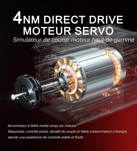 PXN VD4 Bundle F 4NM Torque Sim Racing Direct Drive Racing Wheel Bundle with Force Feedback, Hall Effect Sensor Pedal, PC Steering Wheel with Pedals