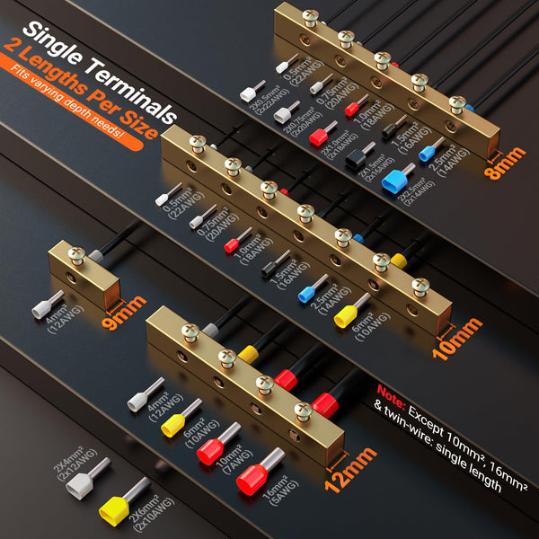 Preciva Wire Crimping Tool Kit,0.08-16mm² with 1275 Ferrules(265 Double Terminals), Ratchet Crimper Tool with Box, Ergonomic Wire Crimping Tool,Wire Connecters Plier