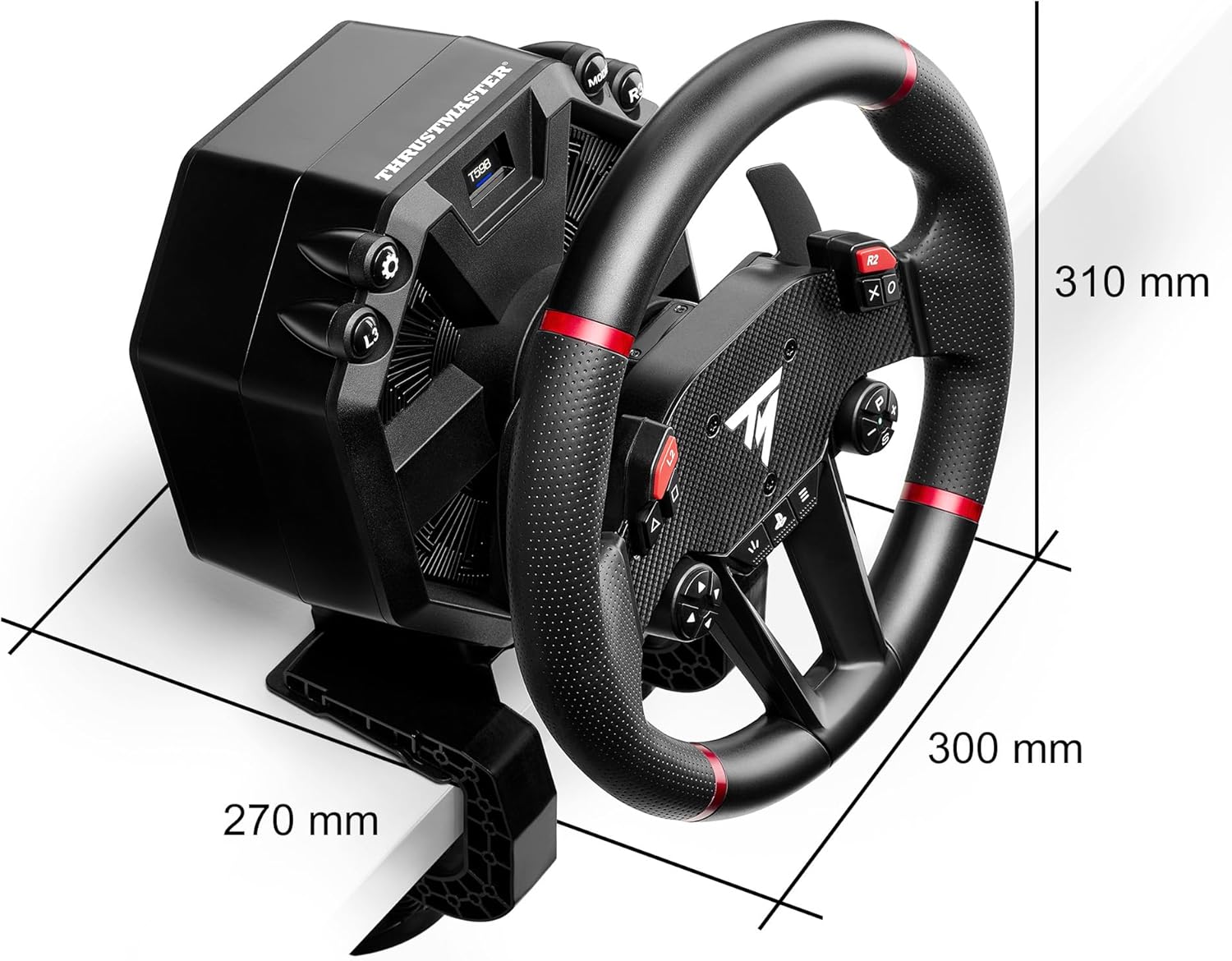 Thrustmaster T598, Direct Axial Drive Force Feedback Racing Wheel for PS5, PS4, PC