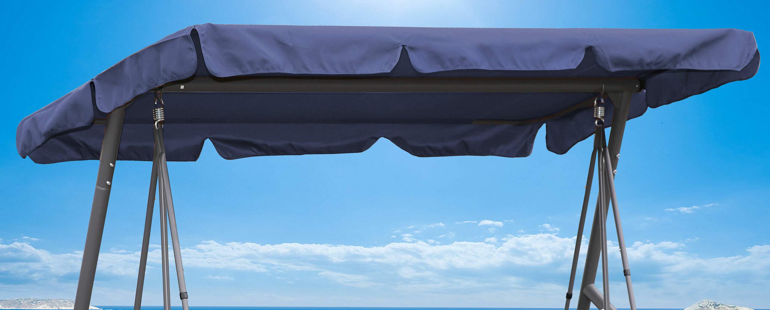 Quick-Star Replacement Roof Universal 3 Seater Swing Blue Replacement Cover Sun Canopy Swing Roof