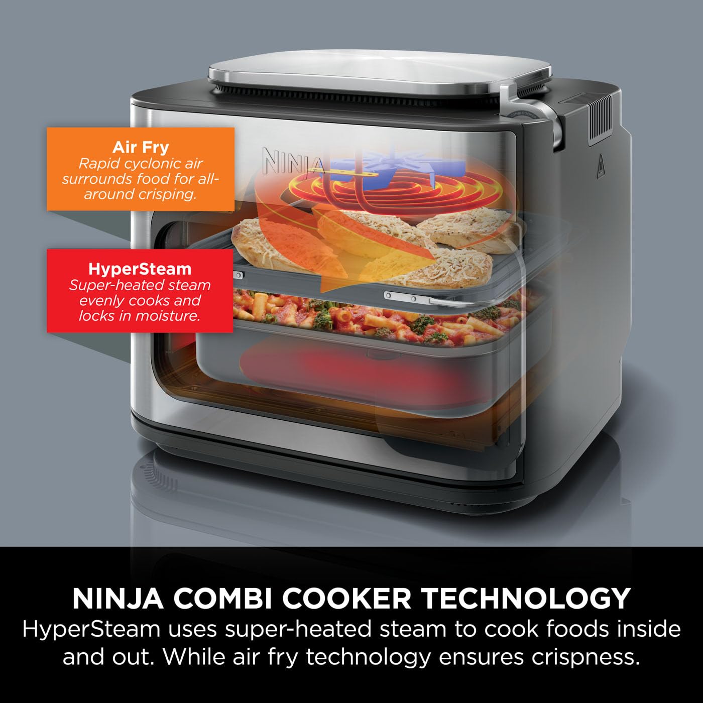 Ninja Speedi 10-in-1 Rapid Cooker, Air Fryer and Multi Cooker, 5.7L, Meals for 4 in 15 Minutes, Air Fry, Steam, Grill, Bake, Roast, Sear, Slow Cook & More, Cooks 4 Portions, Sea Salt Grey, ON400UK