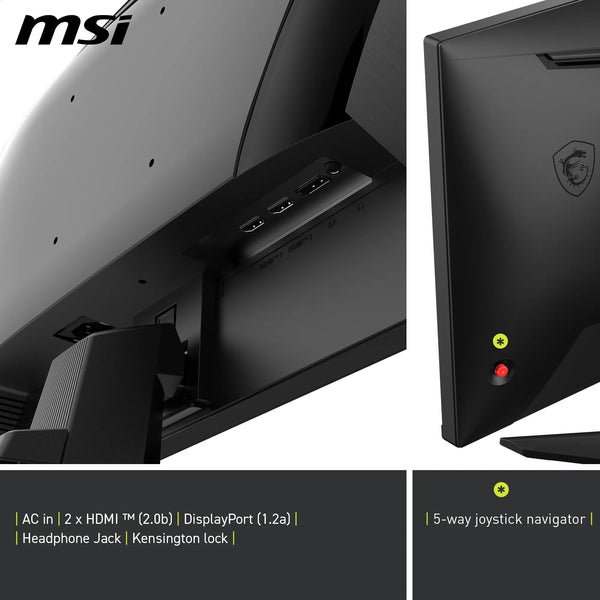 MSI G274F 27 Inch FHD Gaming Monitor - 1920 x 1080 Rapid IPS Panel, 180 Hz / 1ms, 134% sRGB Colour Gamut / G-SYNC Compatible- DP 1.2a, HDMI2.0 CEC