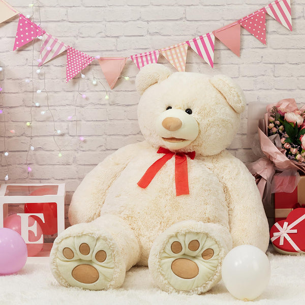 HollyHOME 150cm Giant Teddy Bear Stuffed Animal Large Soft Toys Plush Bear, Light Brown Age 3+