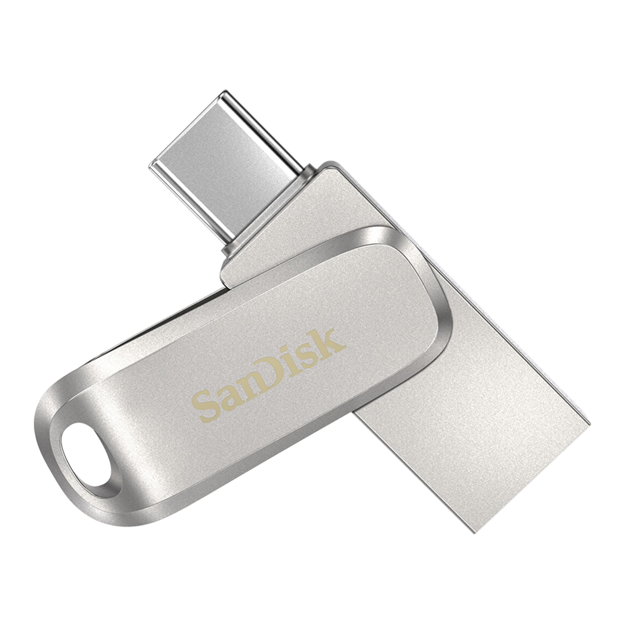 SanDisk Ultra Dual Drive USB flash drive 128 GB USB Type-A/USB Type-C 3.2 Gen 1 (3.1 Gen 1) Black, Silver