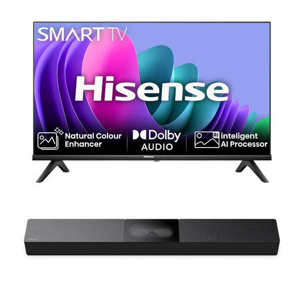 Hisense 40" 40E4QTUK FHD LED TV with Freely - Direct Lit LED, Dolby Audio, Natural Colour Enhancer, Games Mode, Sports Mode with Freely, Disney +, YouTube, Netflix